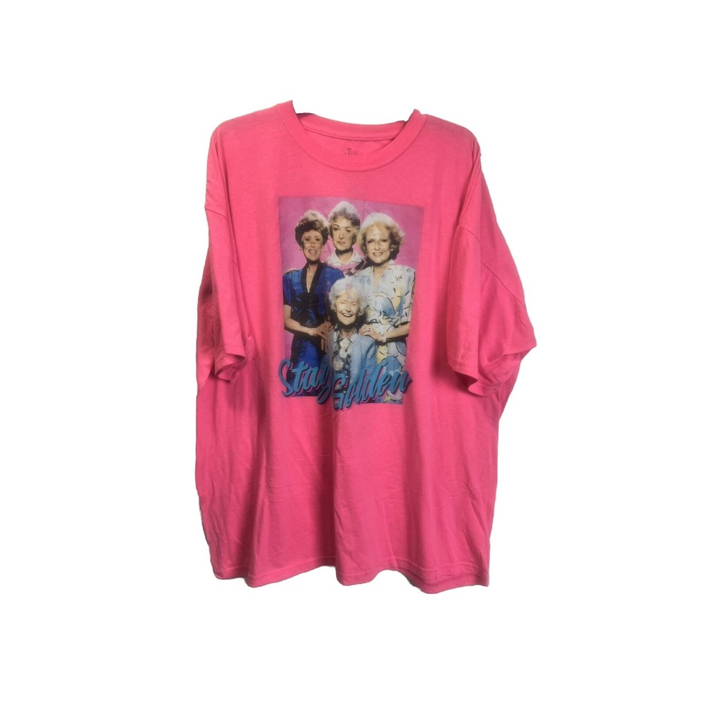 The Golden Girls Shirt Pink Short Sleeve Crew Neck TV Show Golden Girls 2XL
